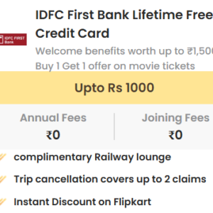 IDFC First Bank Lifetime Free Credit Card